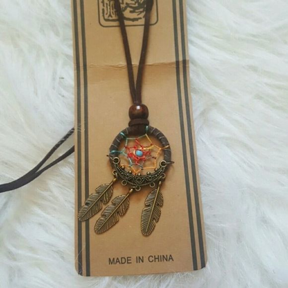 Dream Catcher Leather Necklace - Picture 1 of 2